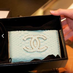 Chanel Python Box Clutch